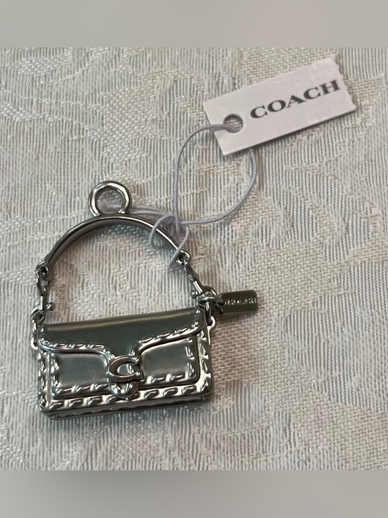 Coach Accessories - Coach Silver Tabby Mini Purse Charm Keychain with Signature C Logo NWT